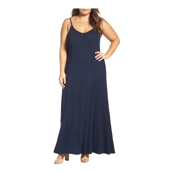 LOVEAPPELLA A-Line Maxi Dress in midnight - Picture 1 of 12